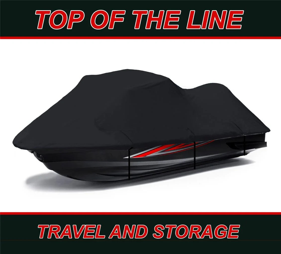 / 2 Cover 600D JH1100 1100 1996 SKI Compatible Kawasaki BLACK Seater 2001 JET ZXi PWC 1998 1999 2002 2003 1997 2000 for