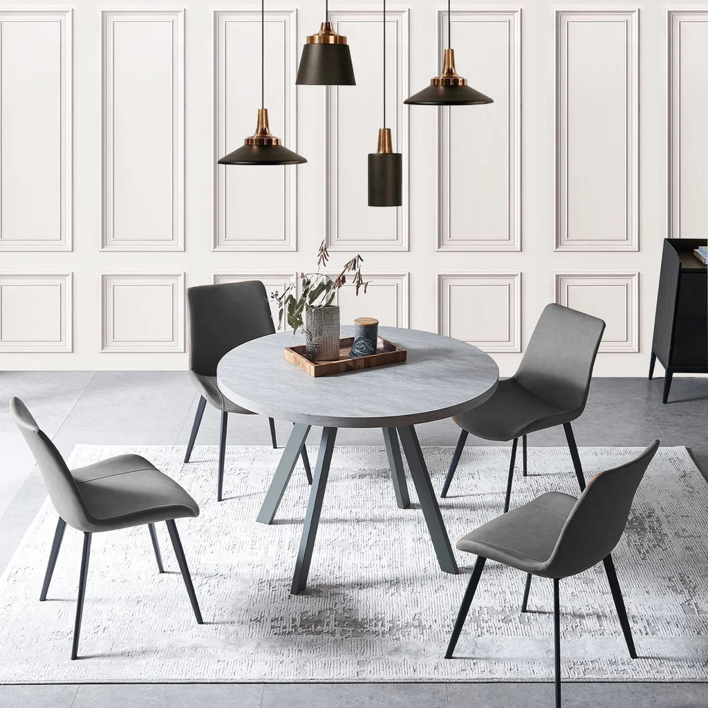 Dining Leisure INCH, Space Saving Round Table, Century Table Table 35 Dining Modern Coffee Mid Set, Round