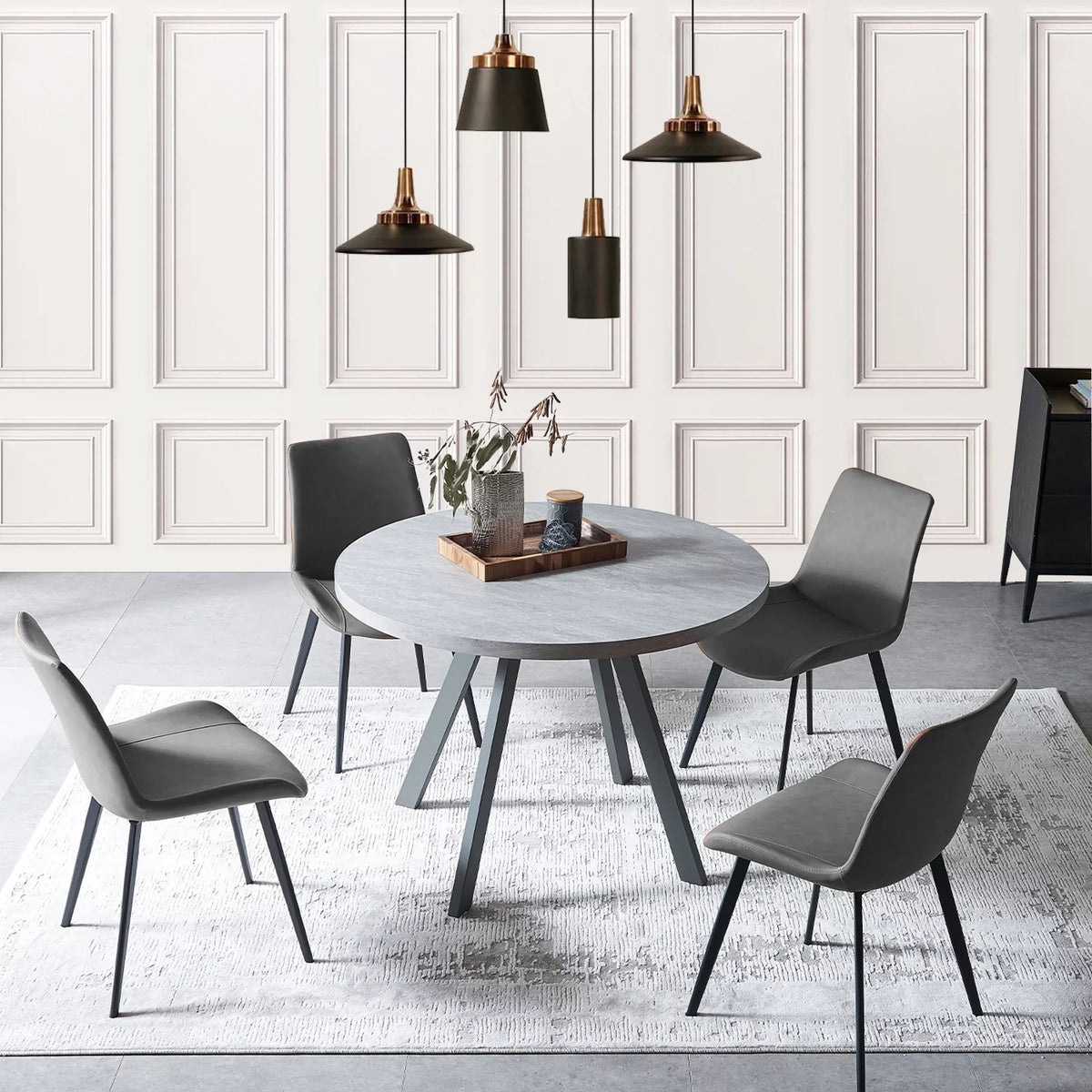 Dining Leisure INCH, Space Saving Round Table, Century Table Table 35 Dining Modern Coffee Mid Set, Round