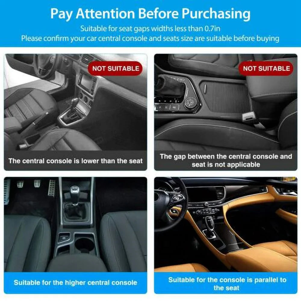 Car Organizer Console Box Seat Holder Phone Key Side Auto Gap 2Pcs Cup Storage