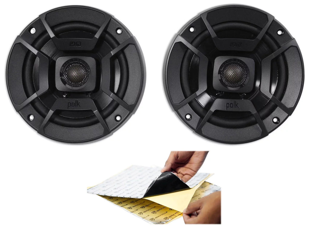 Audio DB522 + 5.25" Rockmat Speakers ATV/Motorcycle/Boat Polk (2) Car Audio 600w