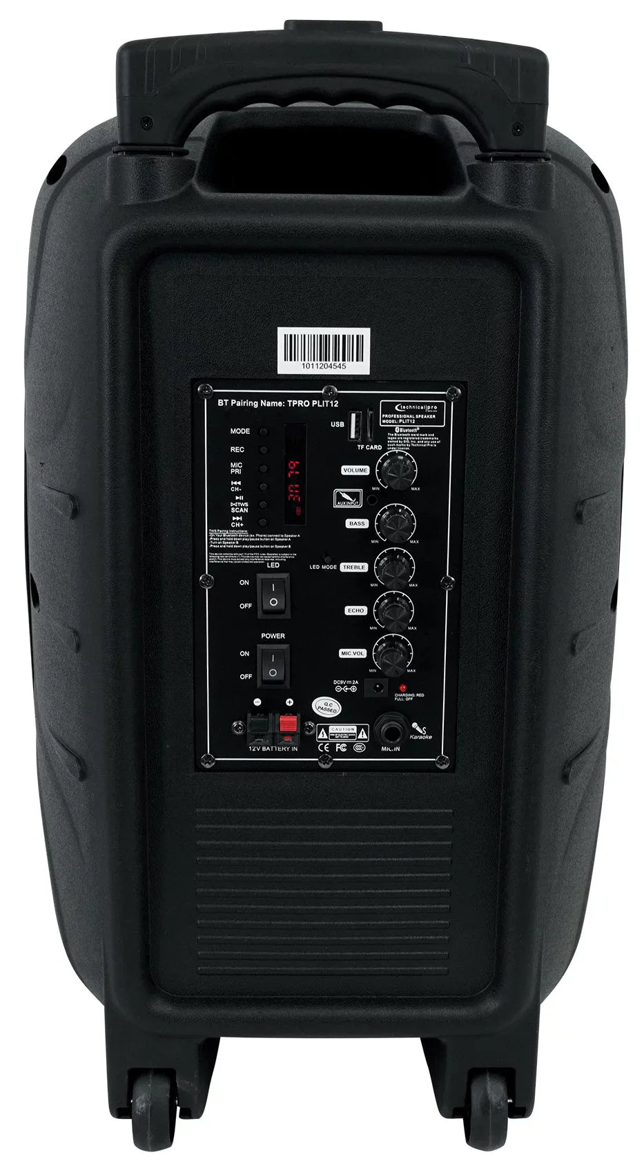 (2) Link+Stands PLIT12 Pro Bluetooth Speakers+Wireless 12" Technical LED Party