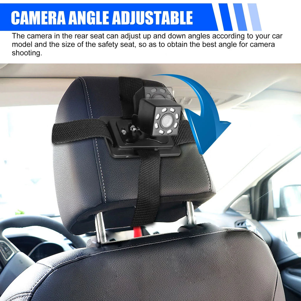HD the Vision, Wide Camera Crystal Seat Facing 120° Black Rear Move, Mirror Night Every Mirror Seat Baby's 12V Observe 4.3-inch Car Safety EEEkit Screen, Back View, with Camera, Car Car Clear Baby