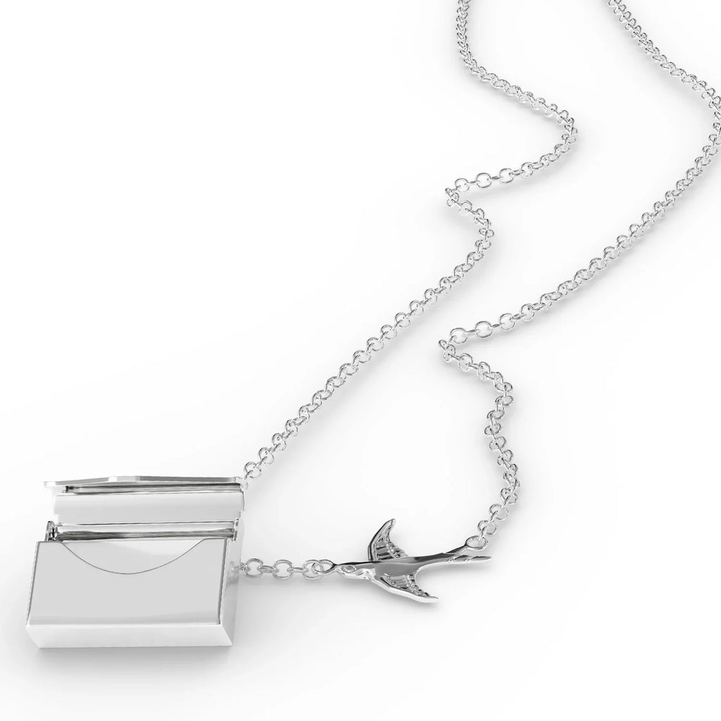 Locket Necklace Pennsylvania Resort Ski in silver Envelope Camelback - Resort a Neonblond Ski