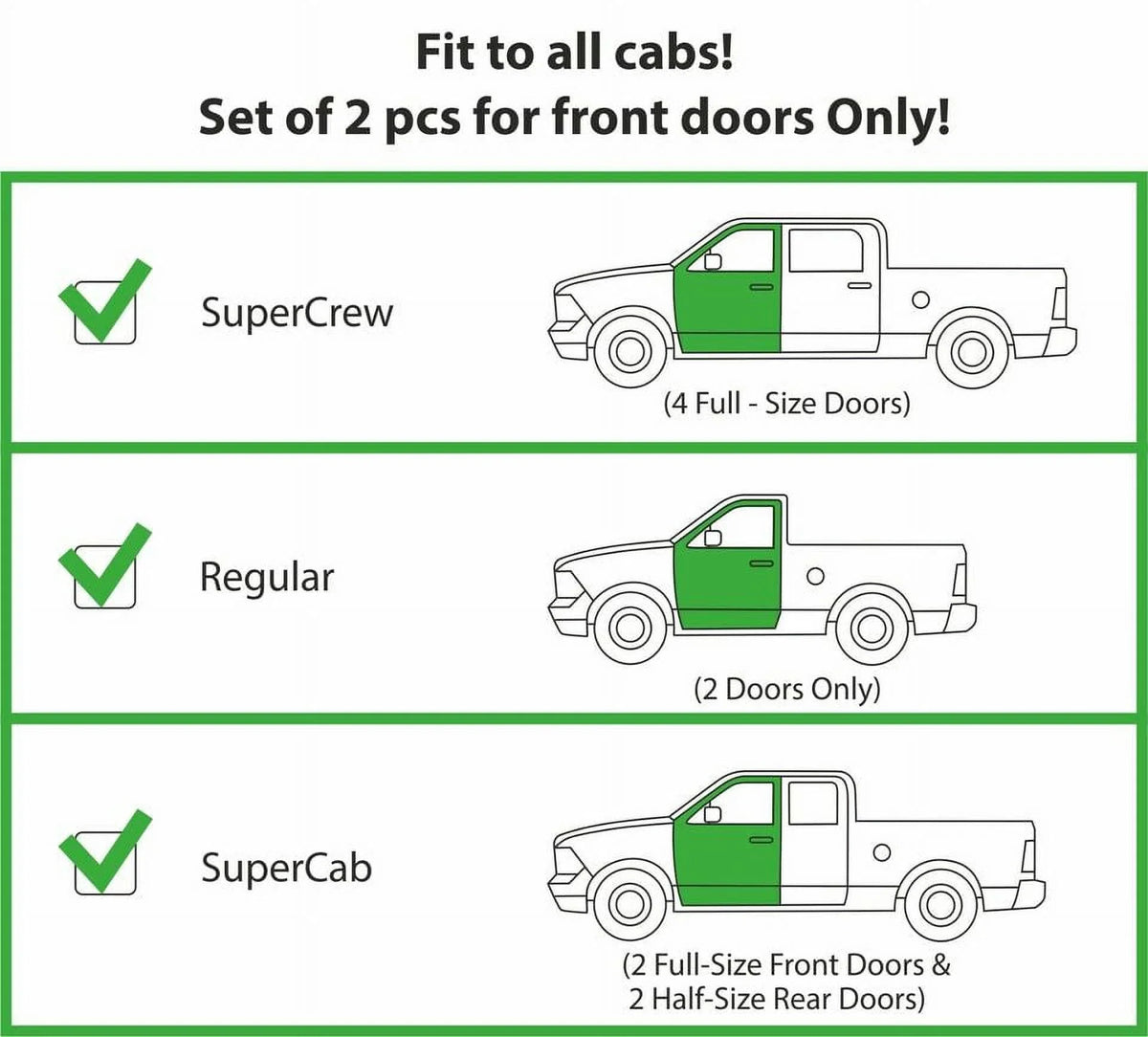 Incredibly Original Dark Rain 2 Truck Deflectors, Vent Accessories, Regular Cab, for 315008LP pcs- Durable Window in-Channel F150 Vent CLIM Guards ART 2015-2020 Visors, Deflector, Smoke Window