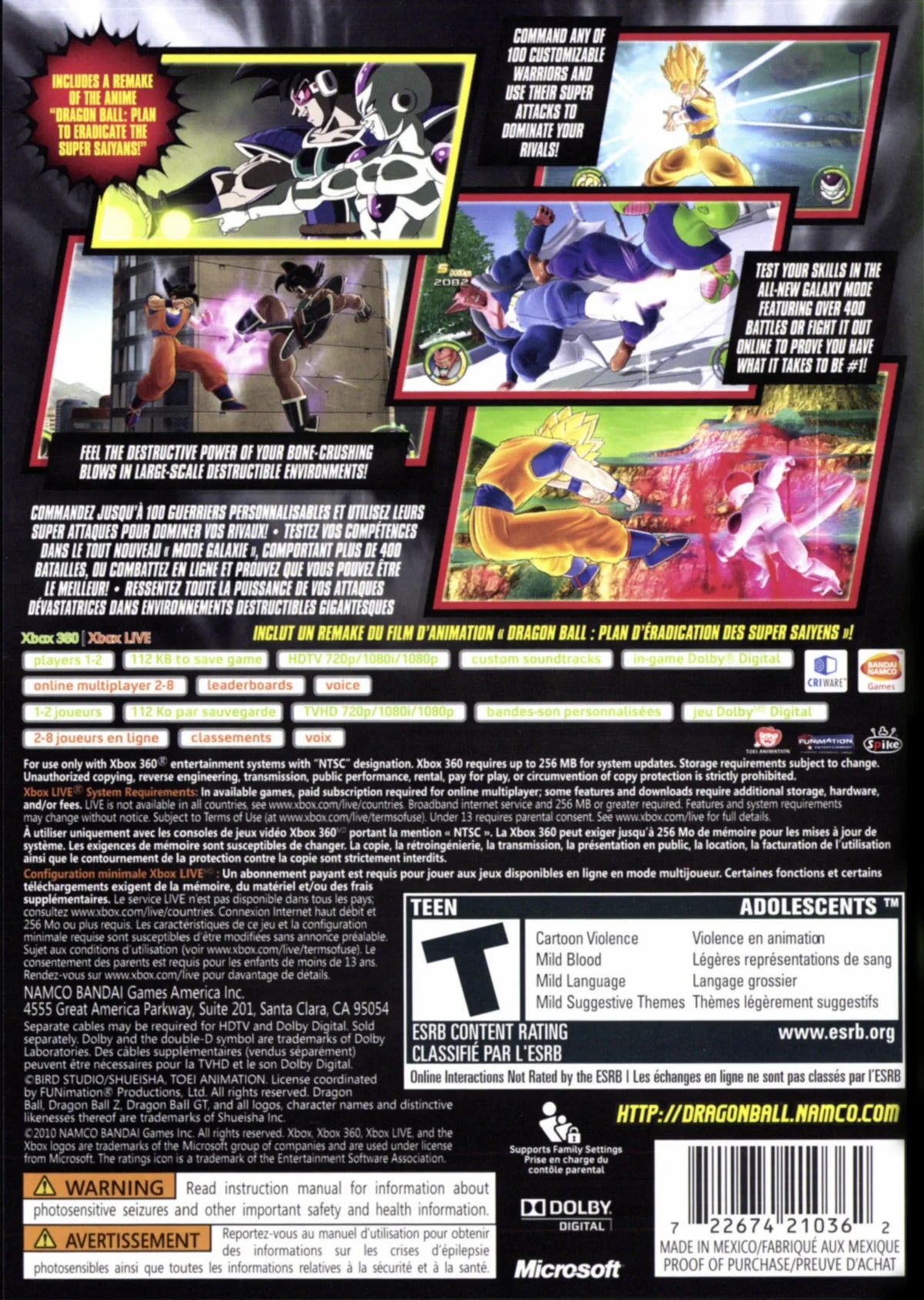 Xbox Blast Dragon 2, Bandai 00722674210362 Namco, Ball: 360, Raging