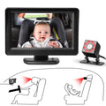 HD the Vision, Wide Camera Crystal Seat Facing 120° Black Rear Move, Mirror Night Every Mirror Seat Baby's 12V Observe 4.3-inch Car Safety EEEkit Screen, Back View, with Camera, Car Car Clear Baby