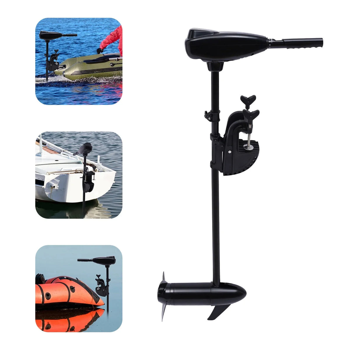 Electric 12V Motor Motor Boat Fishing Outboard 80Lbs Engine 1.2HpThrust Trolling