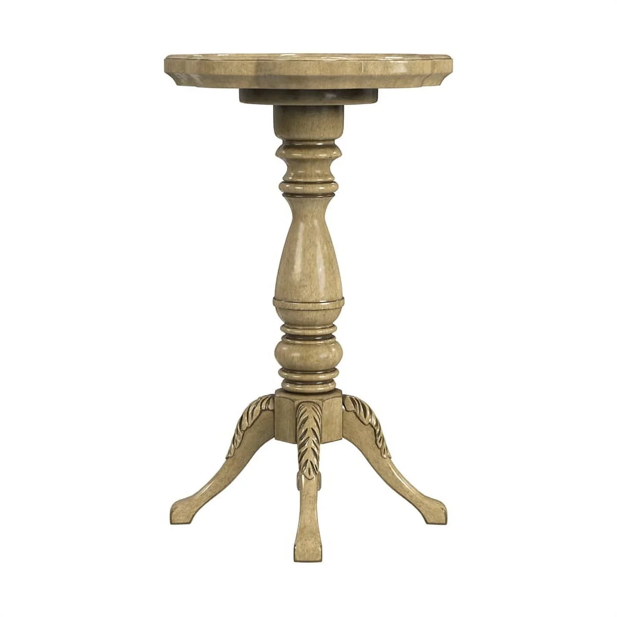 Antique Scalloped Butler Whitman Table Edge Accent Specialty Beige