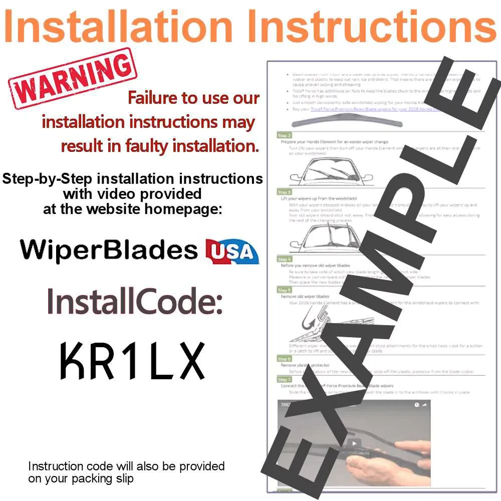 3) Subaru Wiper Outback Wipers 2019 of Blades w/Rear WBUSA (Set Beam Wiper