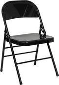 & Chair Double Series Triple Folding HERCULES Metal Black Hinged Braced