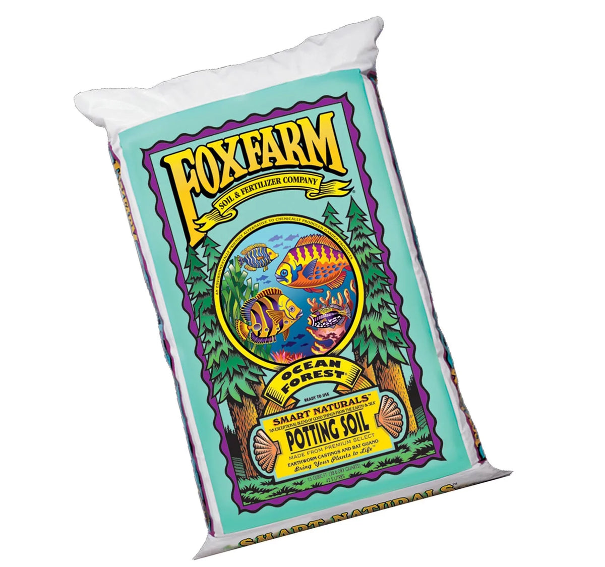 Potting Ft 1.5 Forest (2 Pack) Garden Cu Bags pH, Soil Foxfarm 6.3-6.8 Ocean