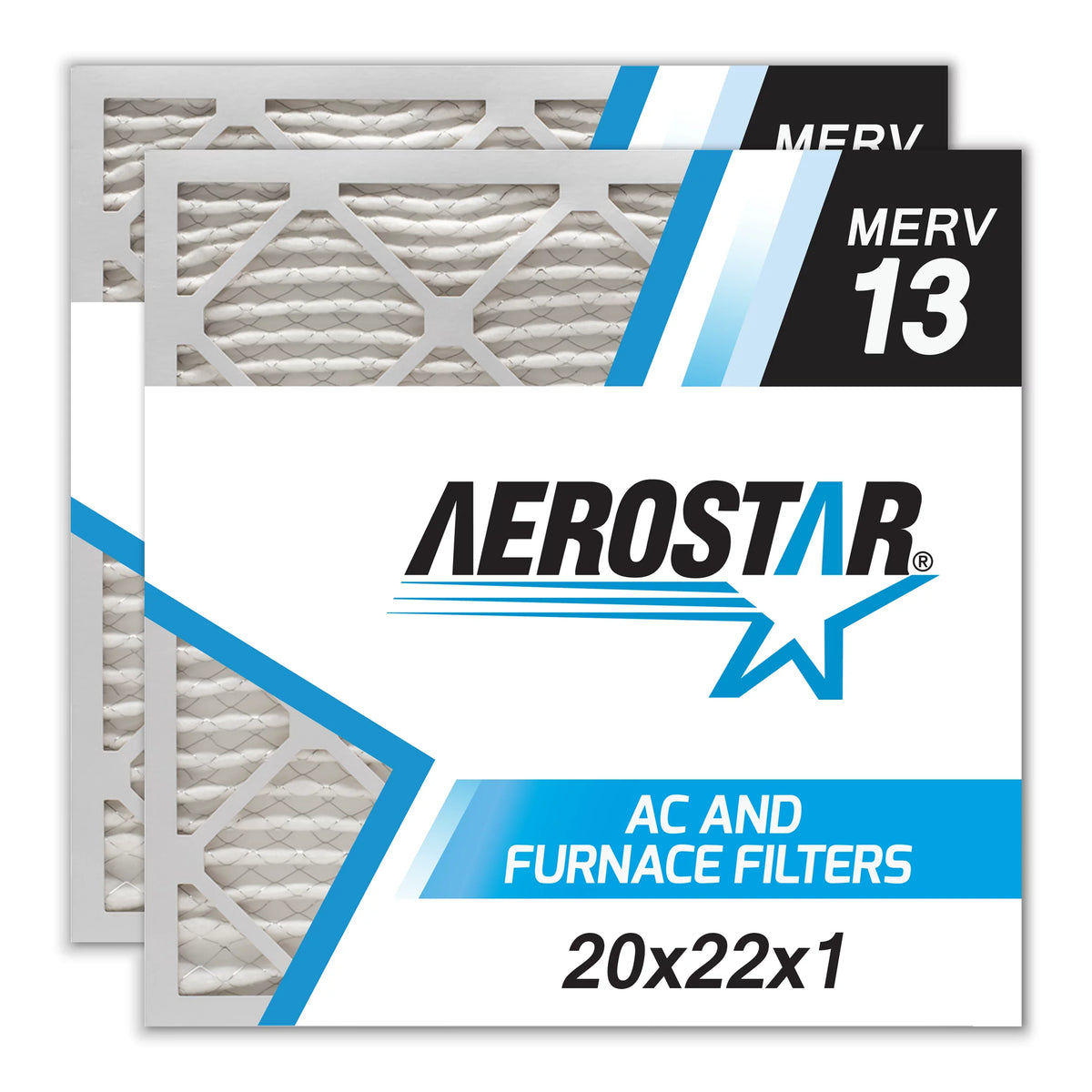 Air of MERV Box - 13, Aerostar Filter 2 20x22x1 by