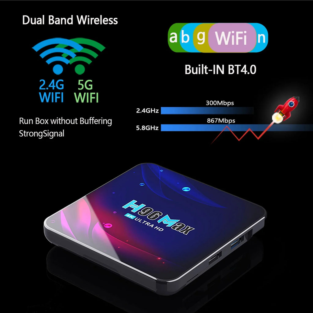 UHD Control 4K BT4.0, Android 11.0 Dual-band Video V11 Player, 4GB64GB, Smart Remote WiFi,