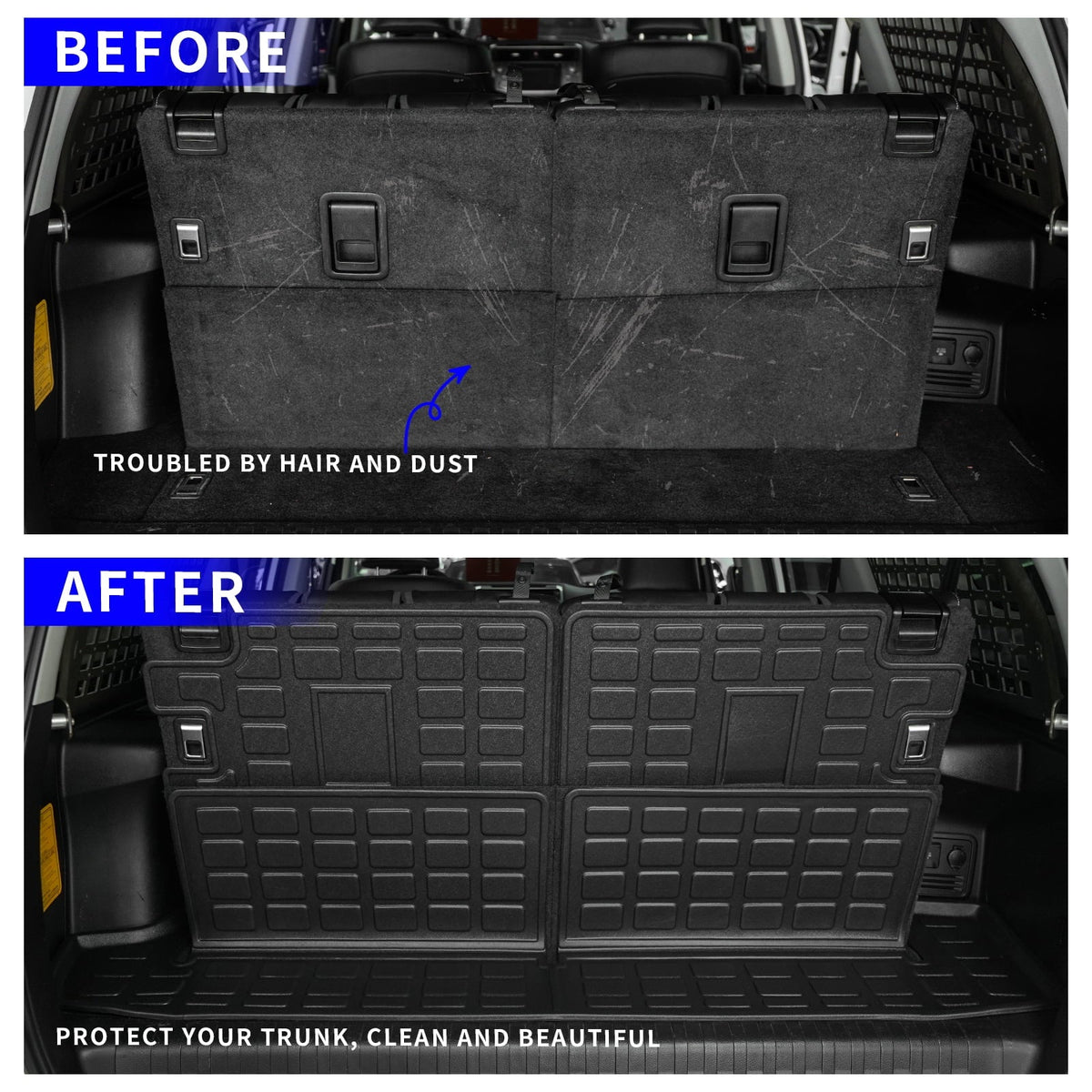 Fit 2013-2023 Row (3rd 4Runner Seats Toyota Cargo Backrest Liner 7 Mats) Mats+Trunk Mat Mat+Floor Trunk