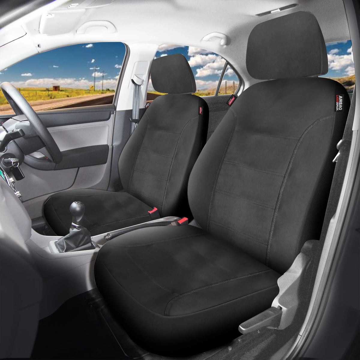 Durazone Genuine Covers, Black Seat 2 Car Piece Dickies