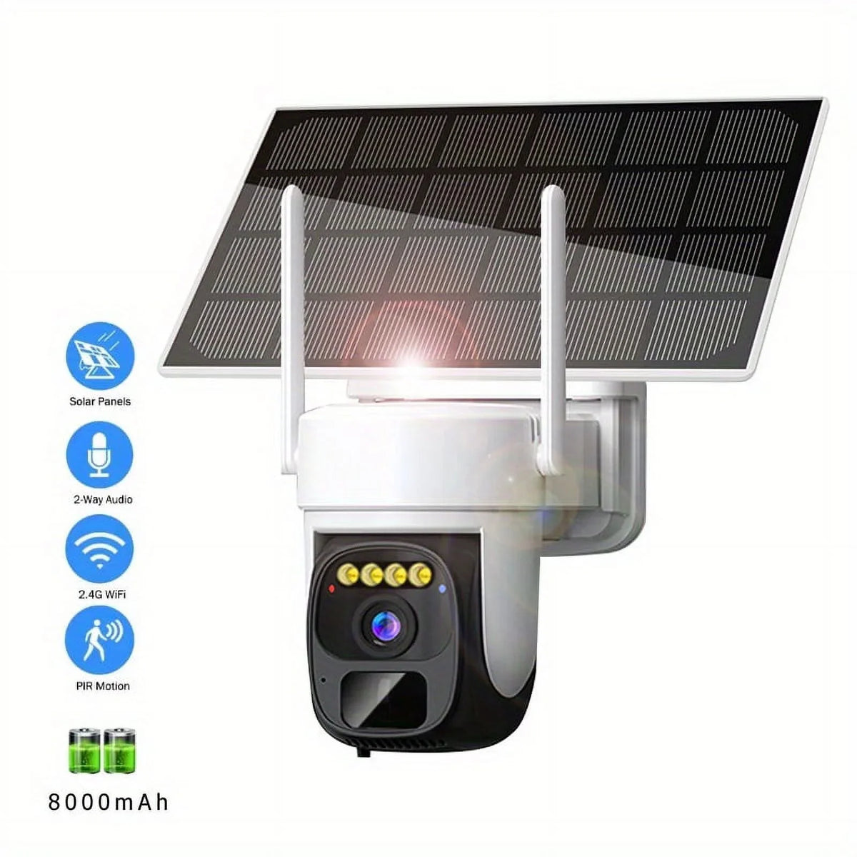 Night Wireless with Motion IP66 - Color Birthdays, 2-Way Boys Tilt President's Camera Pan & 3MP 360° Vision, Gift Waterproof Talk, Perfect for Easter, Detection, Security Solar-Powered exterior Day, 2K