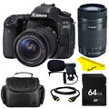 IS Creator STM & EOS Canon Video Lenses + IS Card 80D Bundle Camera 55-250 Buzz-Photo SD STM with + DSLR 18-55mm