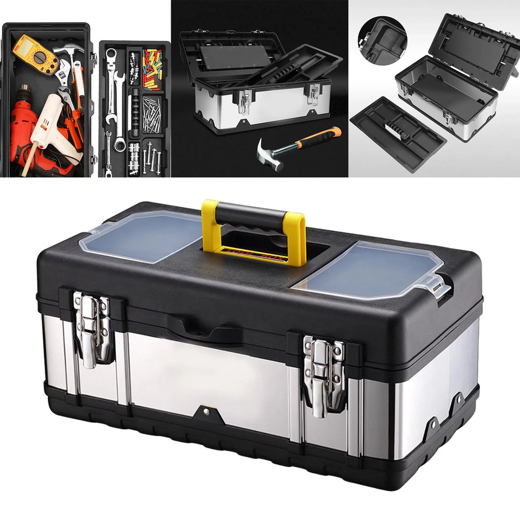 Case Lockable Case Repair Carry Car Storage Tools for Trunks Toolbox 17inch Plumber