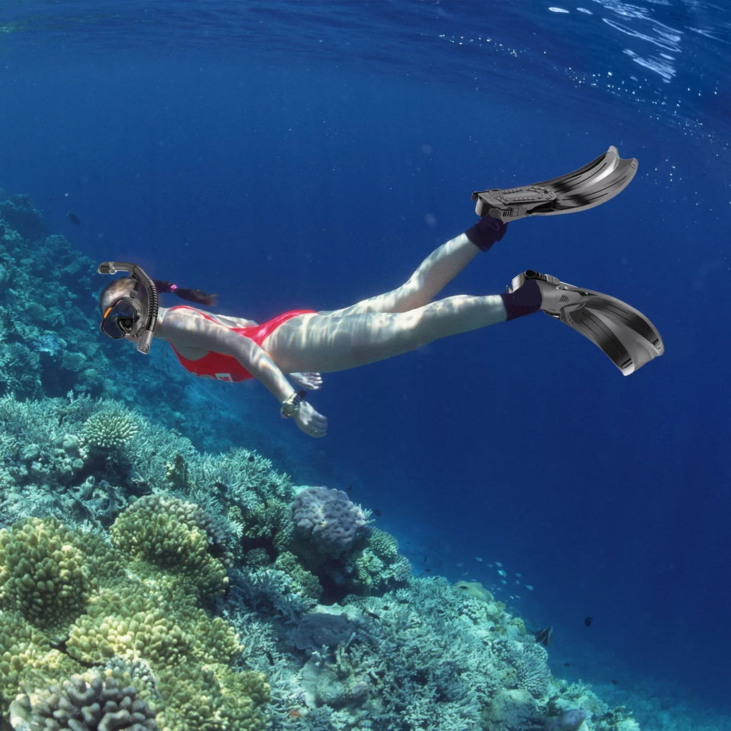 Top View Travel Travel Anti-Leak,Dry Snorkel 1 Adults Anti-Fog for with Snorkeling Panoramic Men in Bag Women,4 and Set for Swimming,Snorkeling Snorkel,Fins and Diving Gear Mask Diving