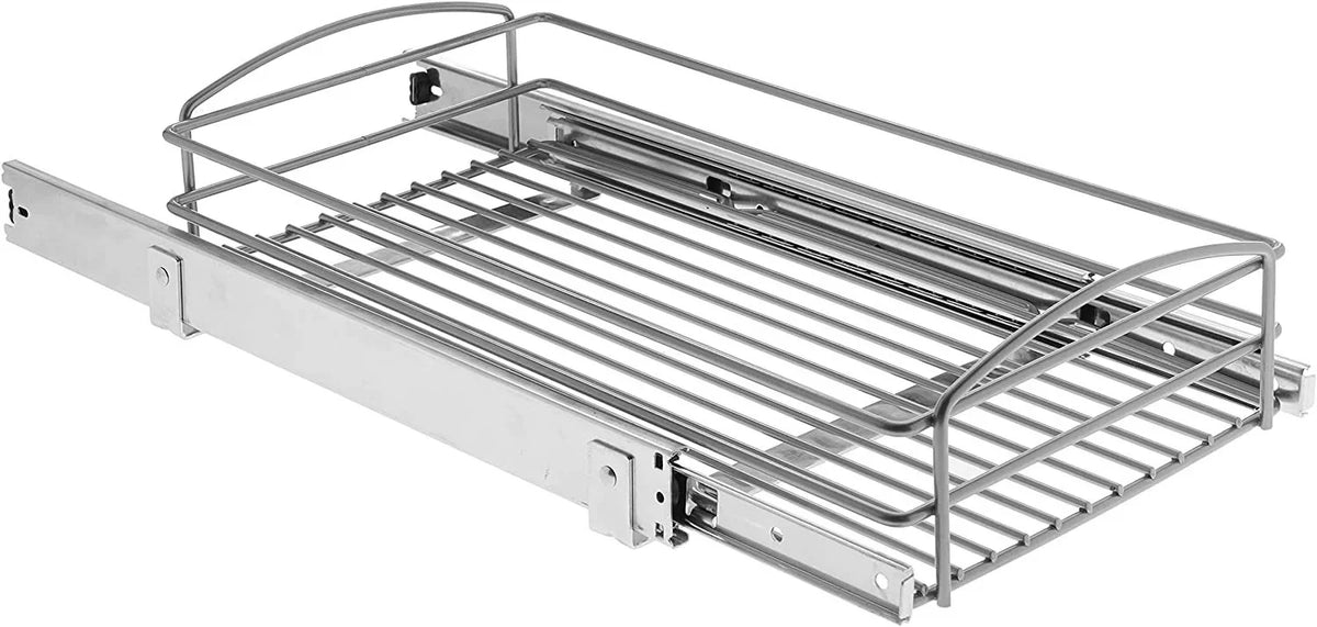 in. H W RS-MUB-11-FN in. Knape Organizer 20 x 5 in. Silver in Basket & Vogt x D Pull-Out Multi-Use Cabinet 12