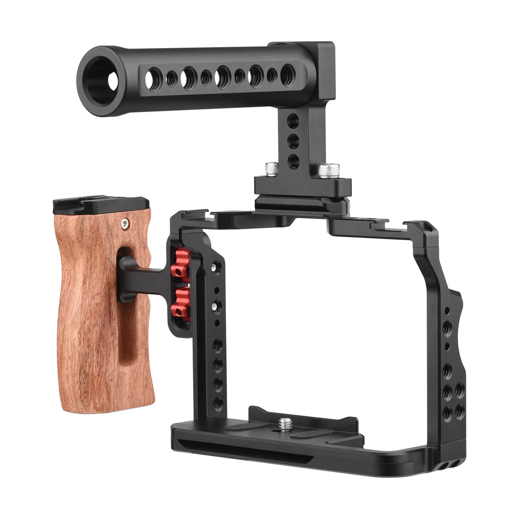 Threads Dual + Alloy II Replacement A7IV/ Aluminum Andoer A7III/ with Mounts Cold A7II/ Inch + Video Handle III/ for Wooden A7R A7R Cage 14 A7S Side Numerous II/ Shoe Kit Grip