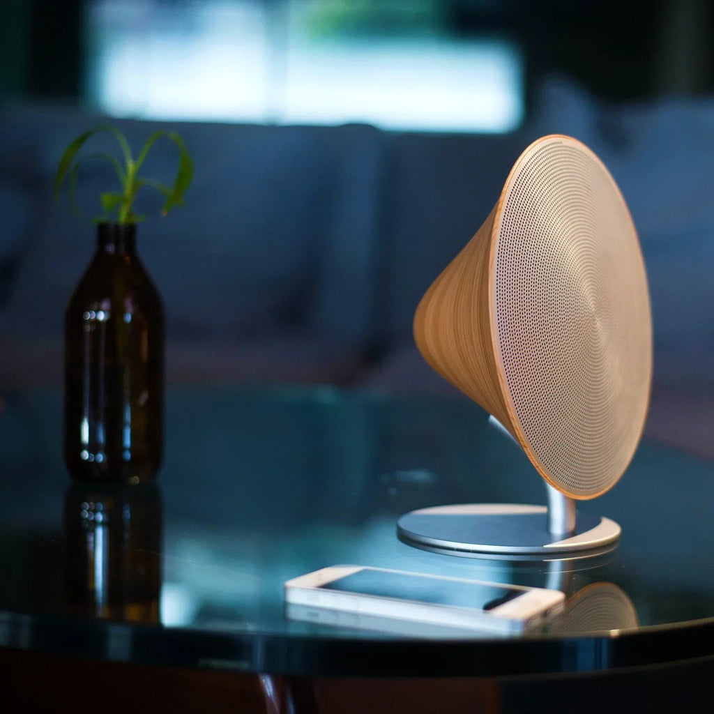 Touch Wood Surface Wireless 2 Channel Bluetooth ENAPY Gramophone Speaker with