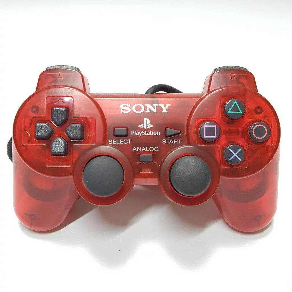 PlayStation Clear 2 Controller Red Used OEM