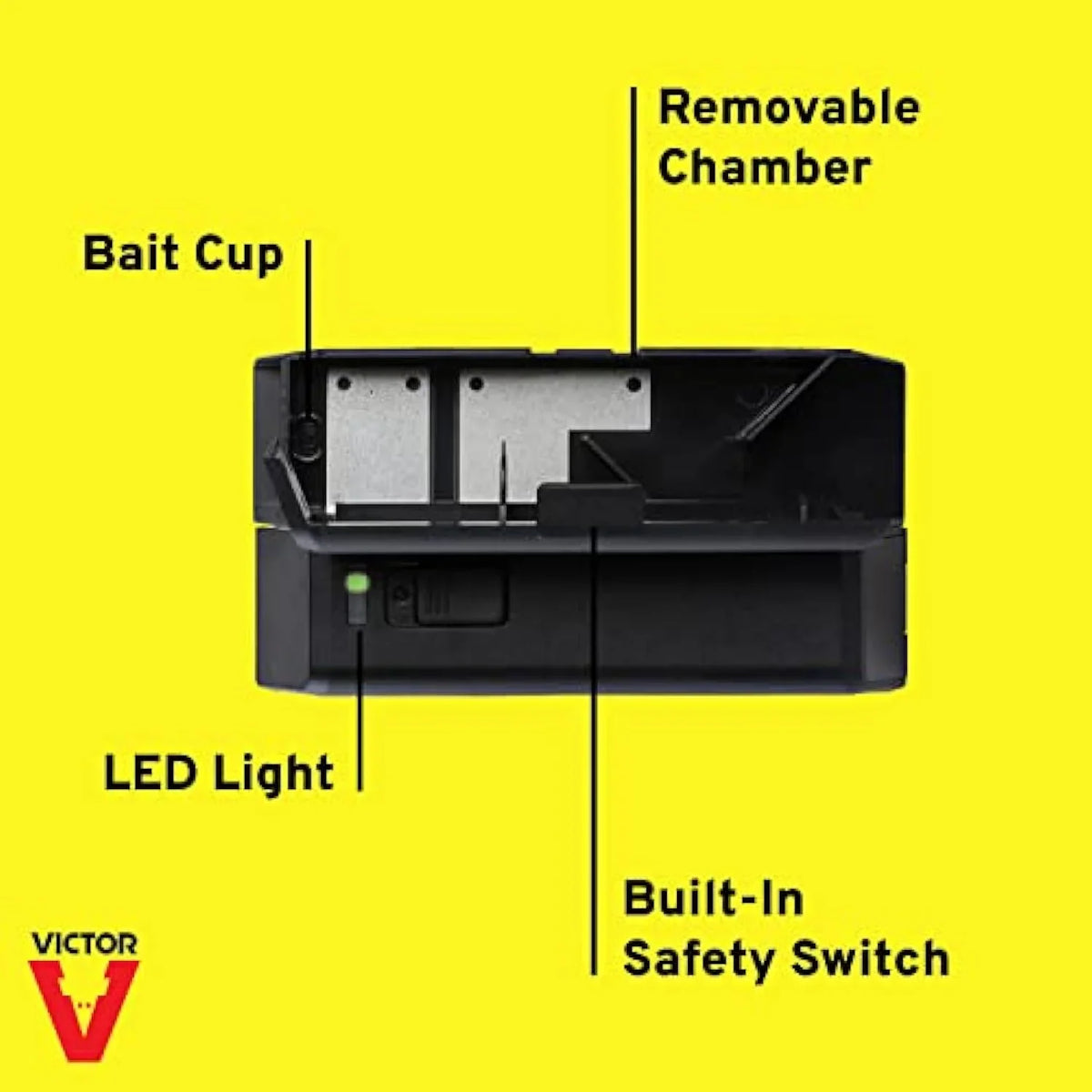 No See M250S Trap Upgraded Electronic Indoor 1 Touch, Trap,Black No Mouse Victor -