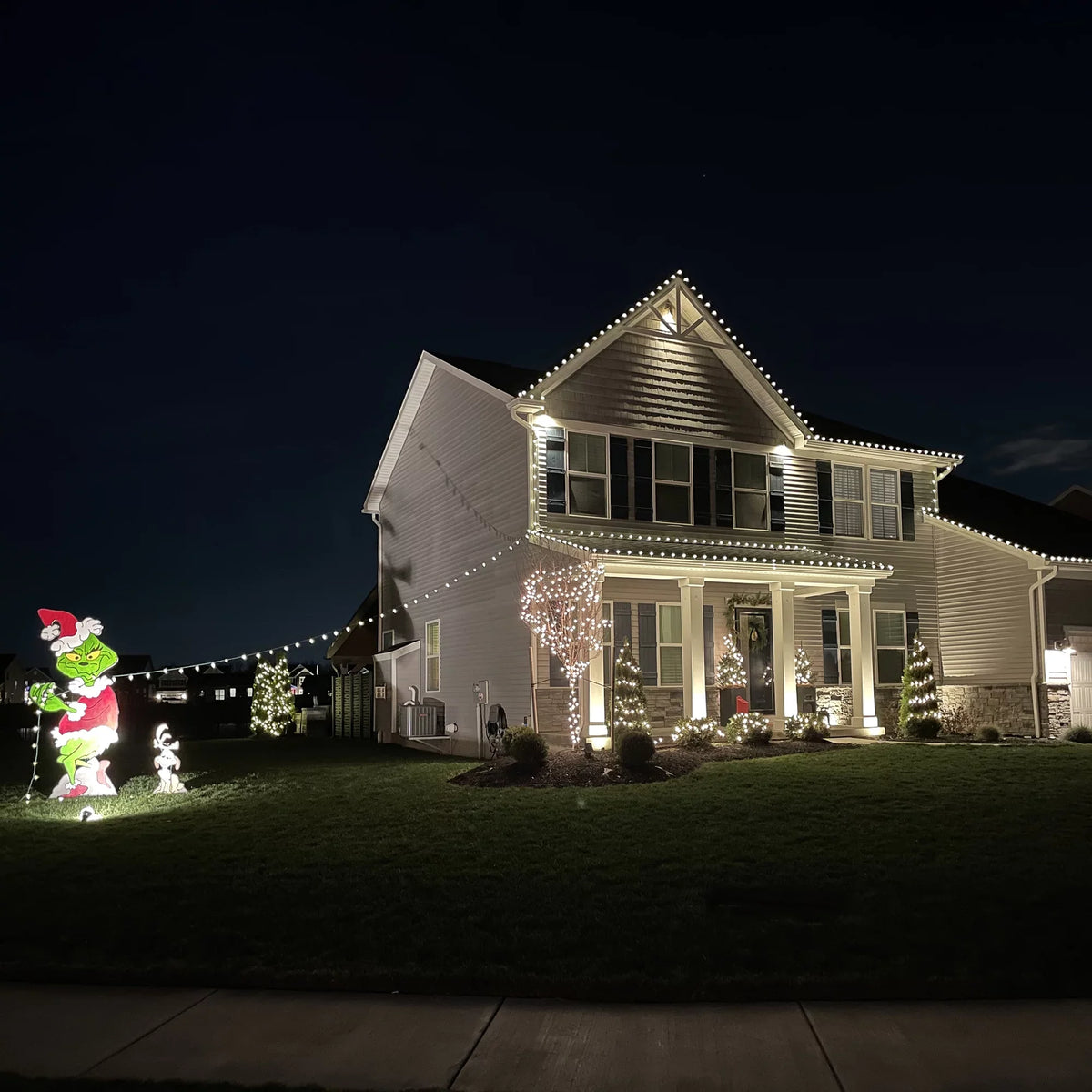 Green LED Wire C9 Faceted White Christmas Lights, Northlight 66ft Warm 100ct