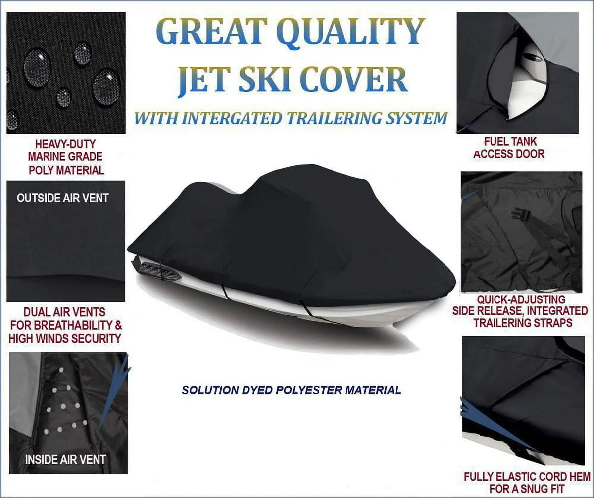 / 1200 JET THE TOP for 1998 XL 1998 Compatible OF Watercraft 1999 Cover YAMAHA LINE Jet SKI XL BLACK Cover 1999 760 PWC 2000 Ski