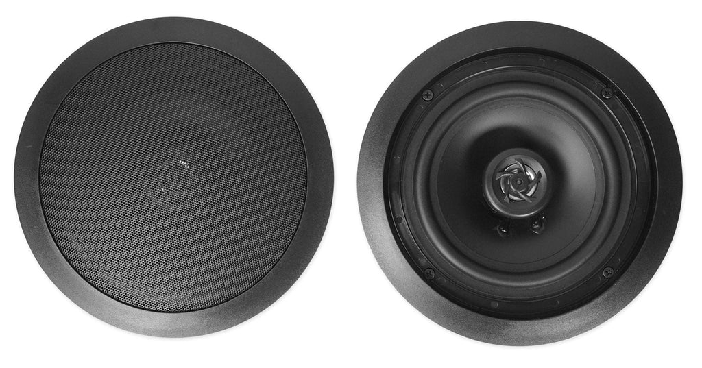 Ceiling 6.5" Receiver+12) Speakers+EQ Home Black 6-Zone, Theater 6000w Bluetooth