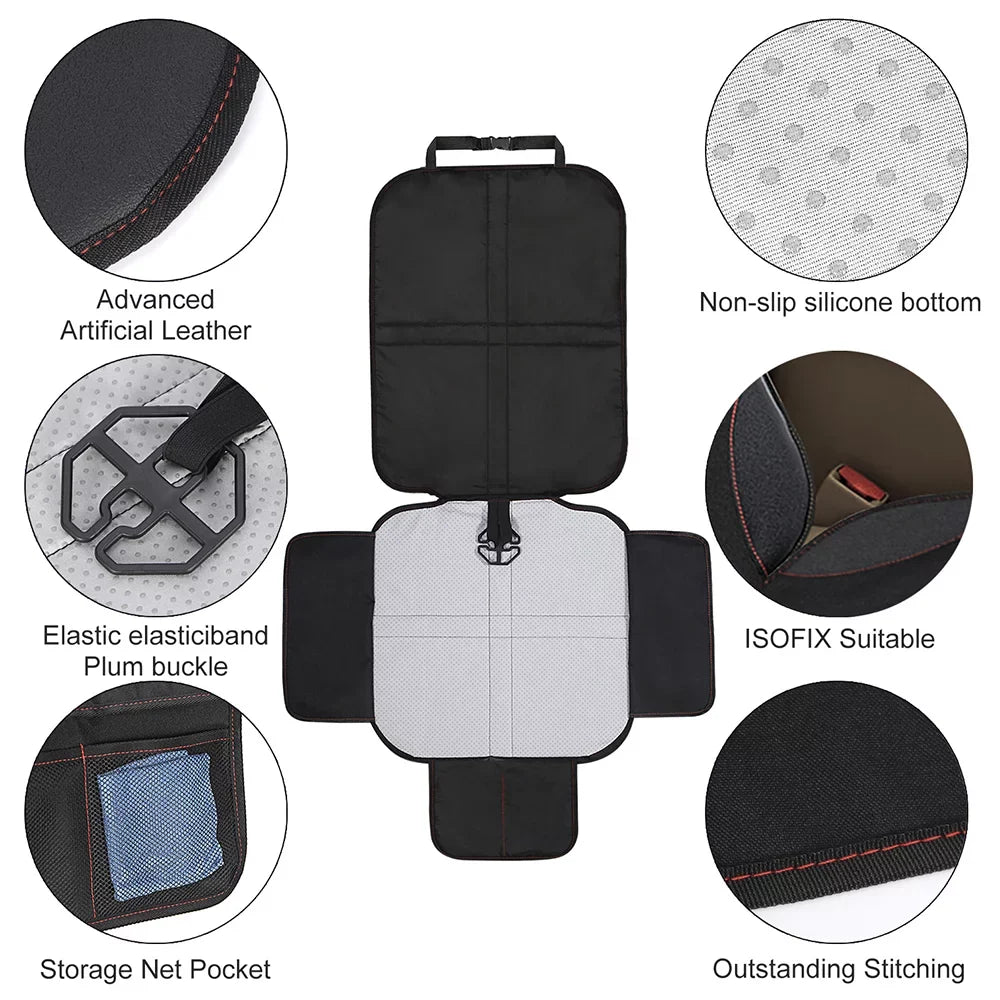 Padding Seat Non-Slip Protector Thickest Child Protect Baby Backing and Mesh 2Pack Car Pet for with Pockets and Seats