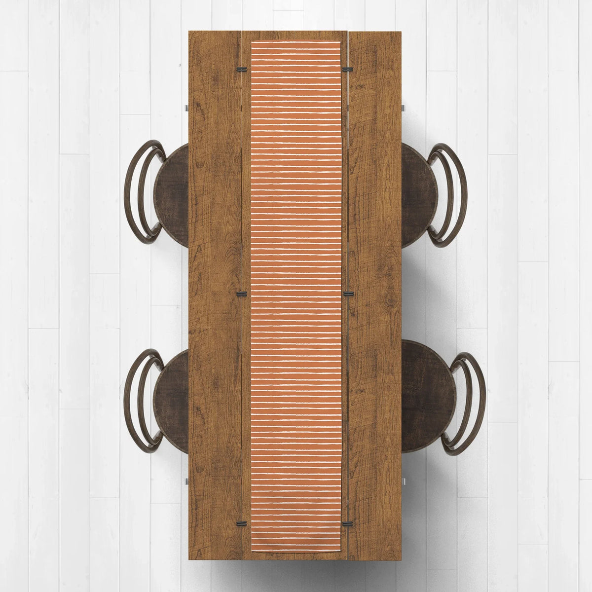 Twill Sketch 16x90 Runner Creative Products Stripes Table Orange Poly