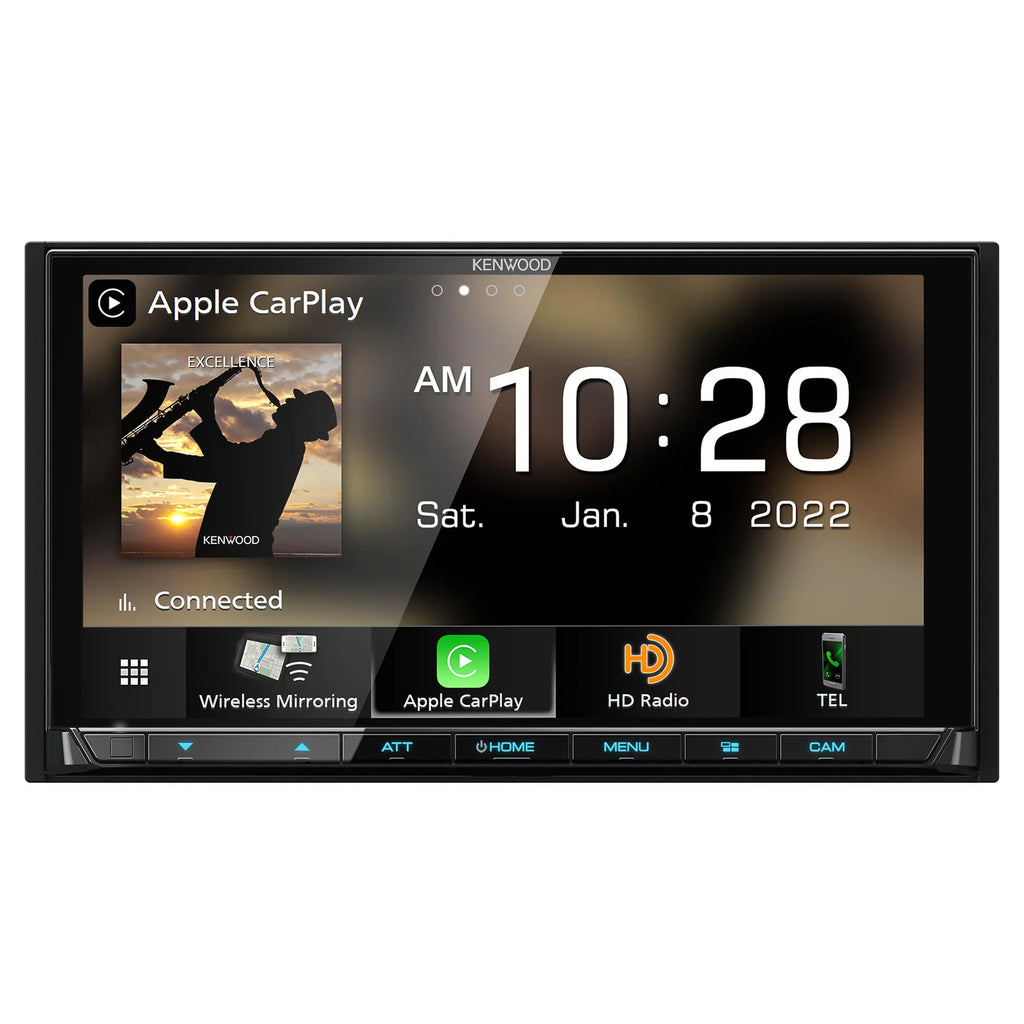 Plate Kenwood License DMX958XR Mounting eXcelon Bluetooth MultiMedia with Receiver CMOS-320LP with Multi-Angle Camera View Rear