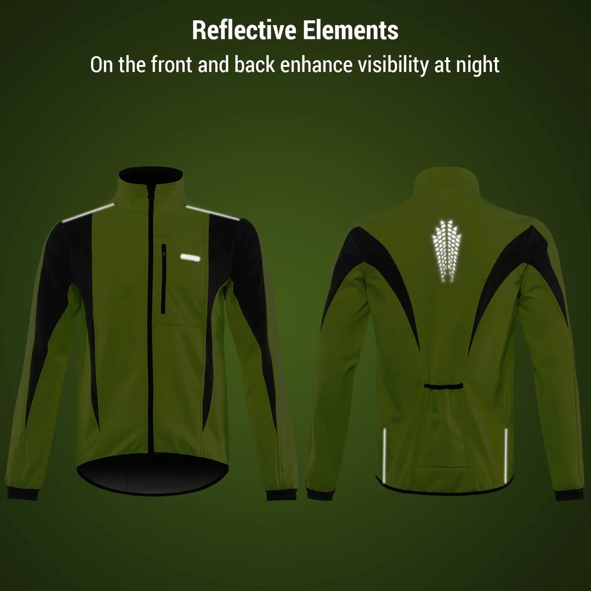 Warm Arsuxeo Cycling Waterproof Jacket Ultimate Windproof Outerwear Bike for Protection - Winter