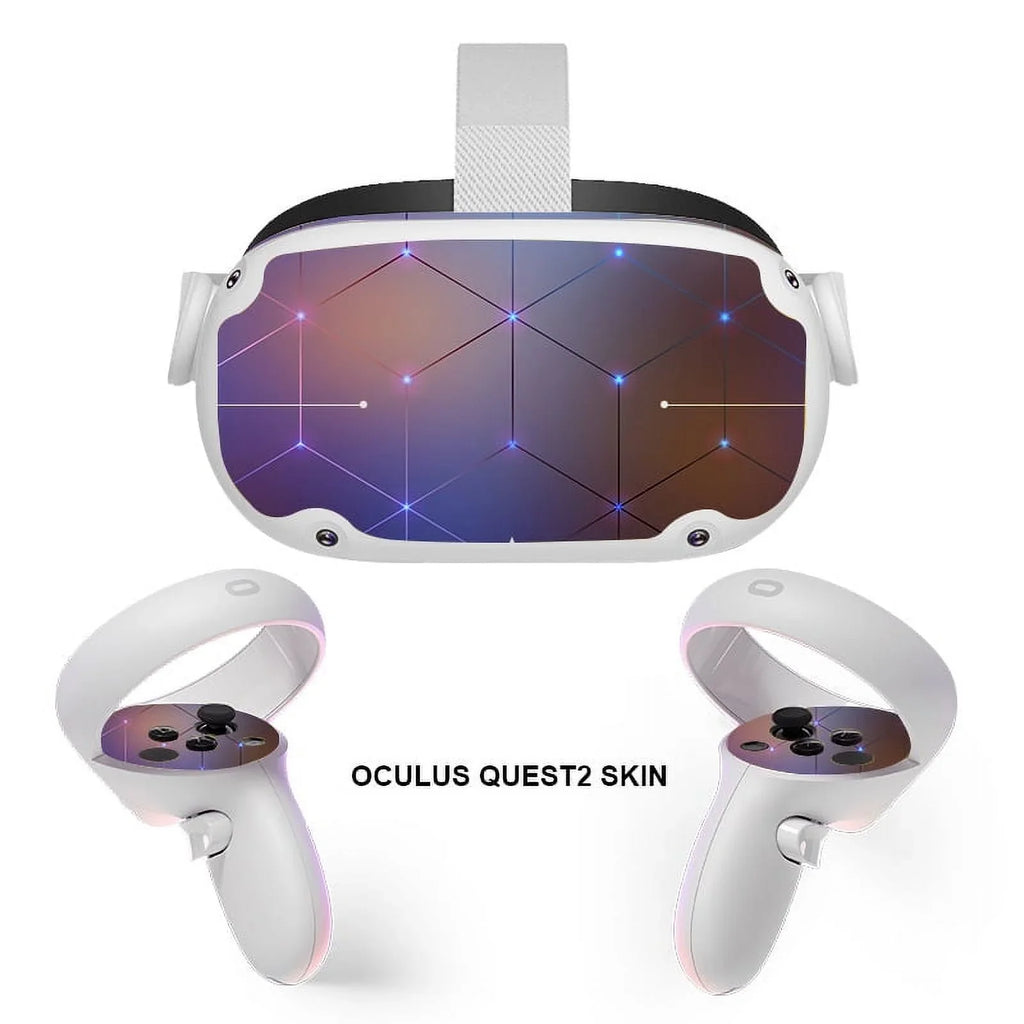 1832x1920 Refresh LCD, VR Touch Oculus Meta Controllers, Quest Rate Audio, Headset, SSD, up Earphone, Stickers 3D Hz 90 Mytrix 256GB Case, to Futuristic 2 Head Strap, All-In-One Purple Carrying Space