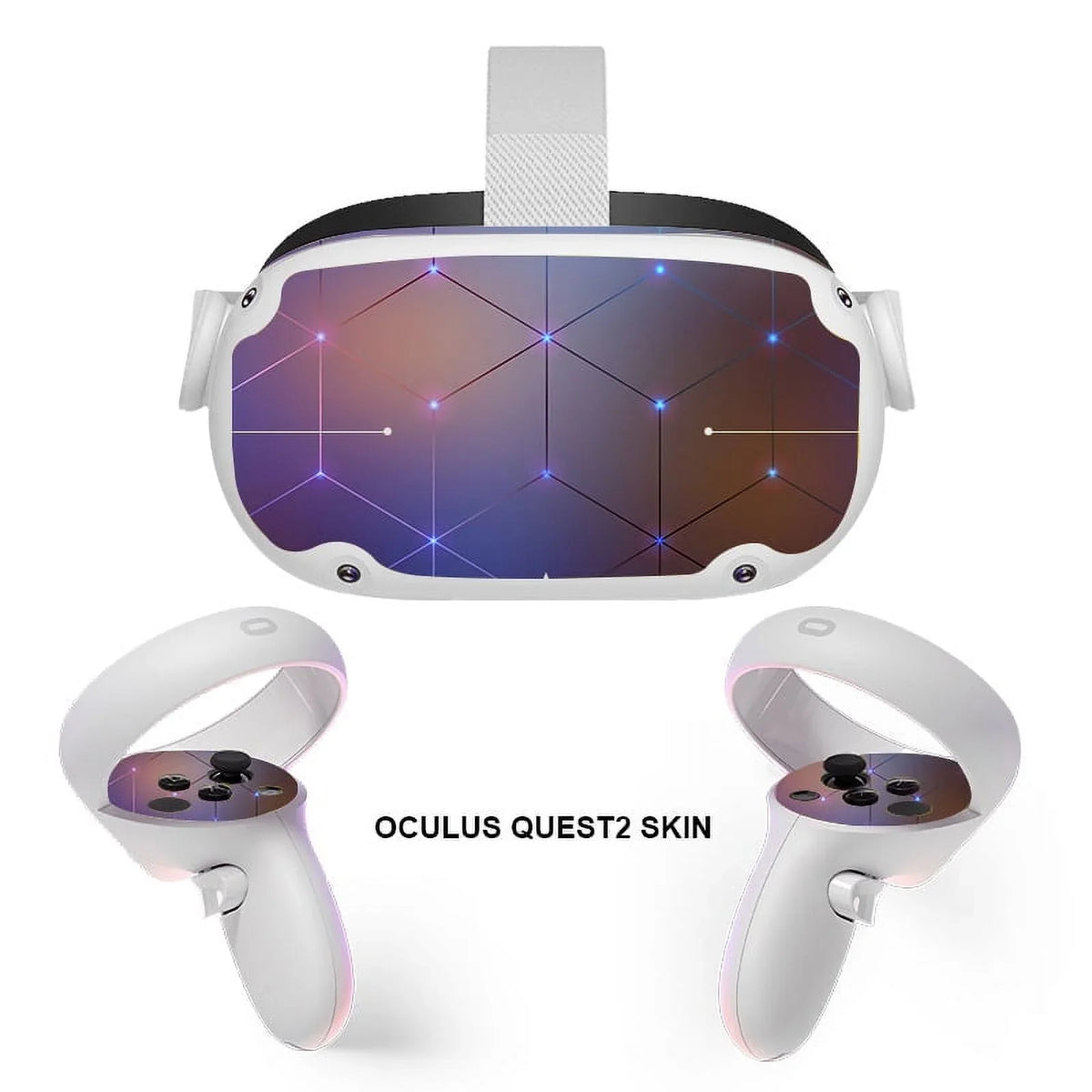 1832x1920 Refresh LCD, VR Touch Oculus Meta Controllers, Quest Rate Audio, Headset, SSD, up Earphone, Stickers 3D Hz 90 Mytrix 256GB Case, to Futuristic 2 Head Strap, All-In-One Purple Carrying Space