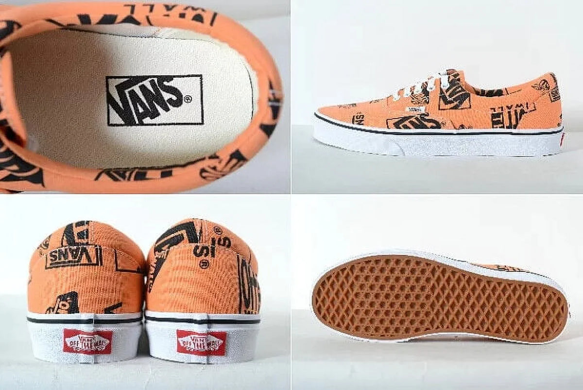MEN SKATEBOARD LOGO MIX dimension TANGERINE/BLACK ERA 11.5 SHOES CLASSIC NEW LOW VANS