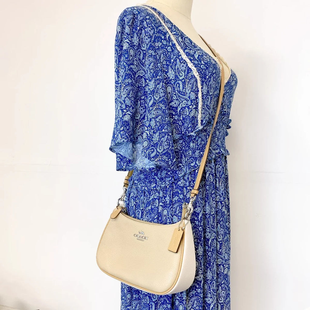 Beige Sandy Shoulder Multi IN Colorblock Bag Teri Coach Silver In CA173