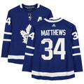 Jersey Auston Blue Trophy ''2022 with Hart Toronto 2022 Winner Hart'' Authentic Leafs Matthews Autographed Maple