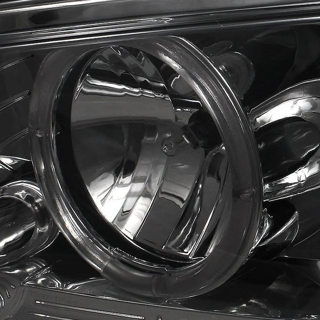 '- Dodge Red Smoked LED Dark 2009-2010 Smoked Tail Charger Lamp AKKON + Projector Halo Headlights For Angel Lights Eye