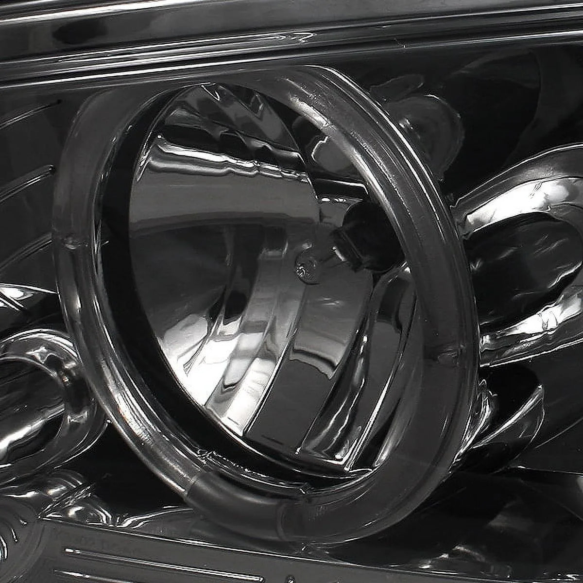 '- Dodge Red Smoked LED Dark 2009-2010 Smoked Tail Charger Lamp AKKON + Projector Halo Headlights For Angel Lights Eye