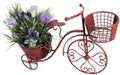 Garden 18.5" Stand x Pot Holder Decor, exterior 9.8" Home Iron Flower Planter, Stand x Cart Plant Bicycle Indoor Tricycle 27.5" Patio Plant