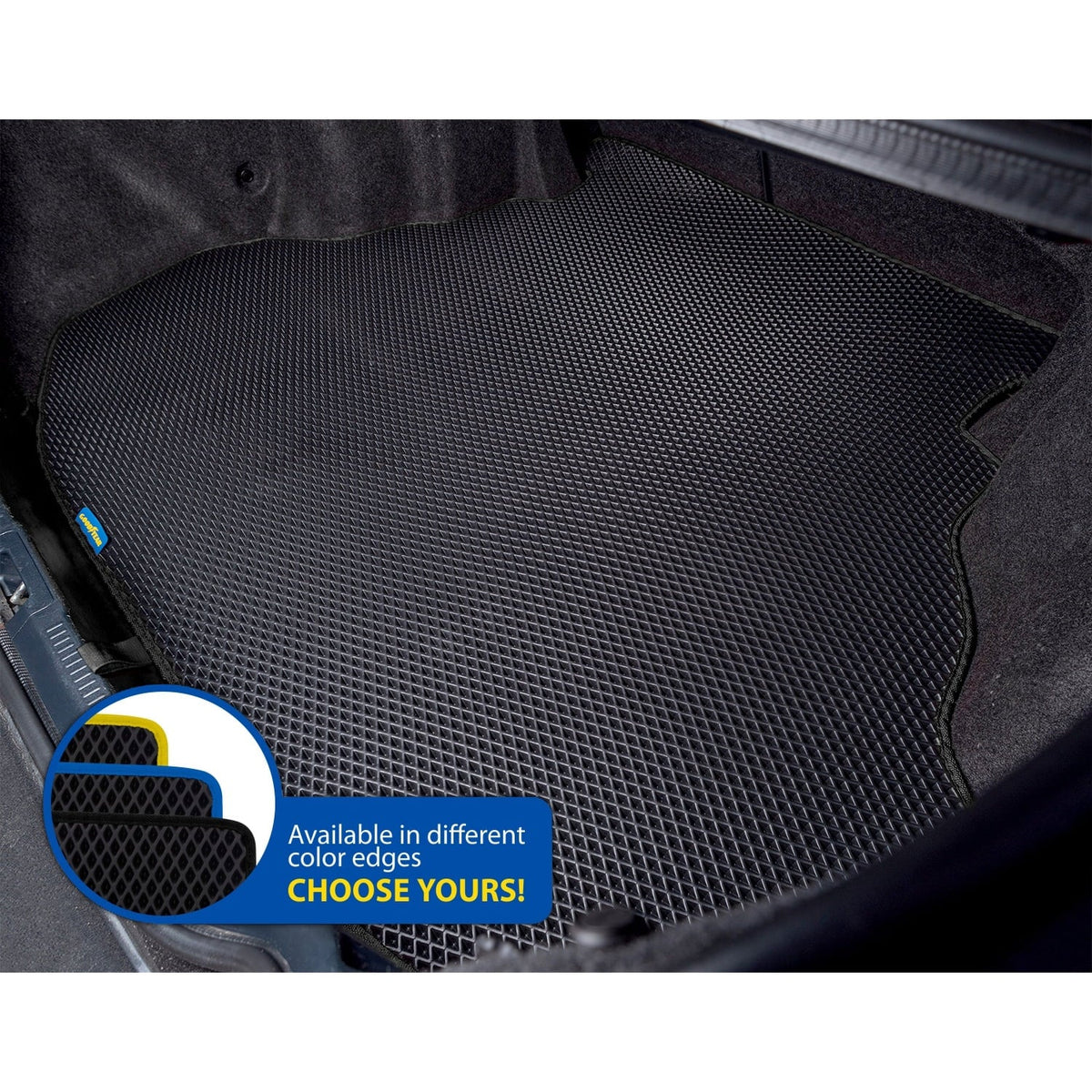 GY004538 Heavy & Fit Cargo - for Shape, Trapping with Dirt Camry Liner Goodyear - Cargo Trunk Waterproof, 2015-2017 Liner Custom - Duty Luggage Anti-Slip Liquid Toyota Dimond Liner, Technology Mat
