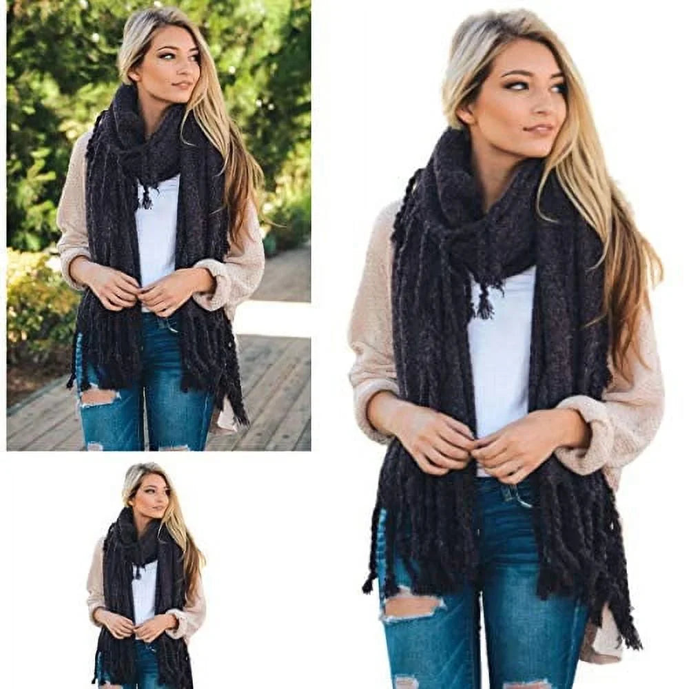 Lightweight Plaid Winter Tasseled Soft women Scarf Oversized grade Shawl for Classy Warm Cozy Blanket (Purple) Scarves Pashmina Infinity Chunky Solid Scarfs