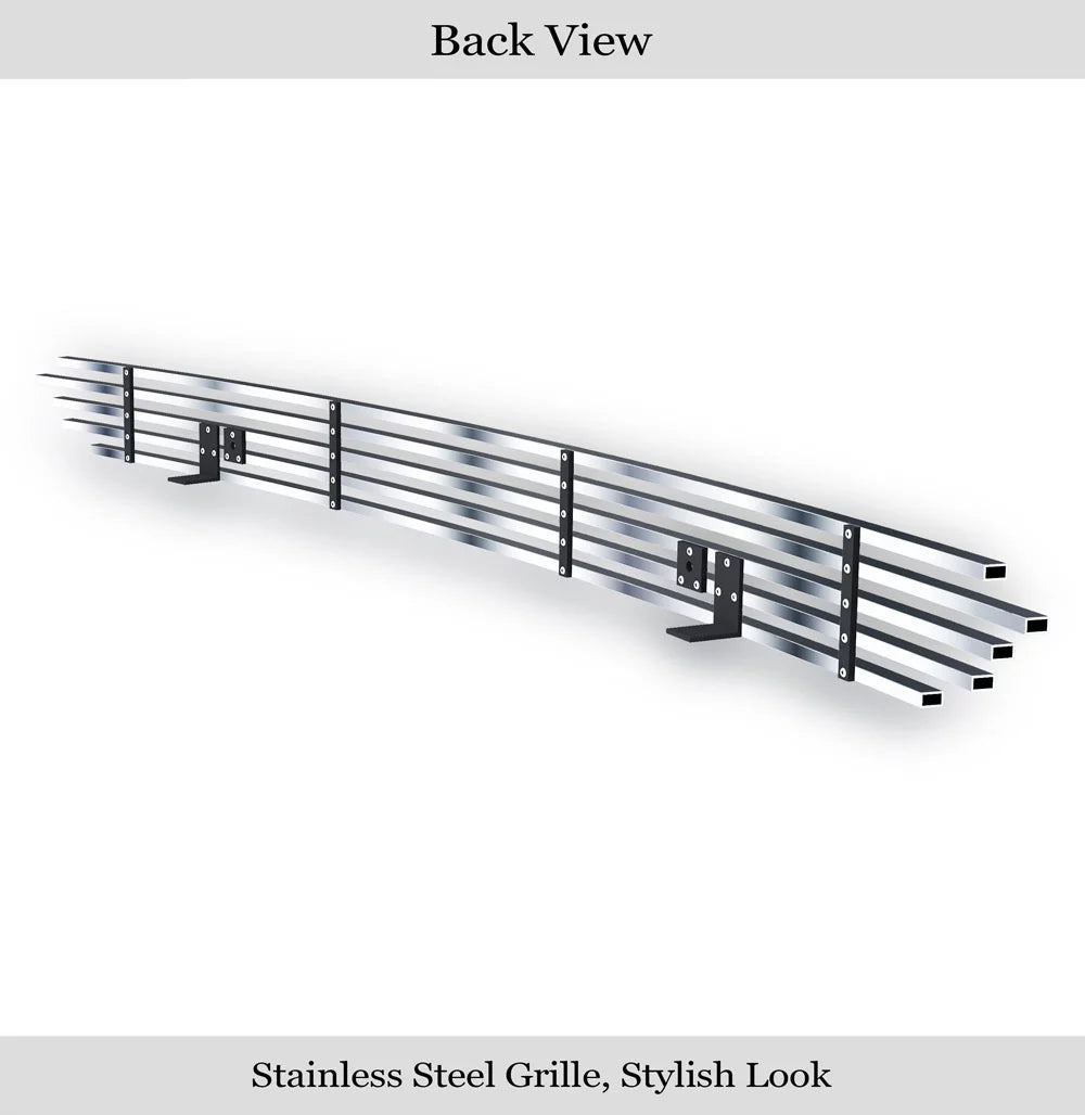 APS Bumper Premium Steel Compatible Horizontal N19-C83966T Grille Lower Stainless Tacoma Silver with Toyota Billet 2012-2015