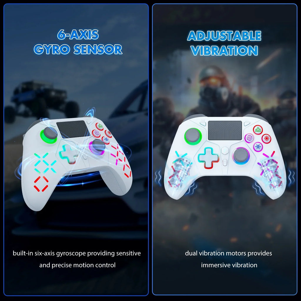 Compatible Light Playstation Wireless Adjustable with for LED (White) with 4 Controller /Slim/Pro RGB PS4,