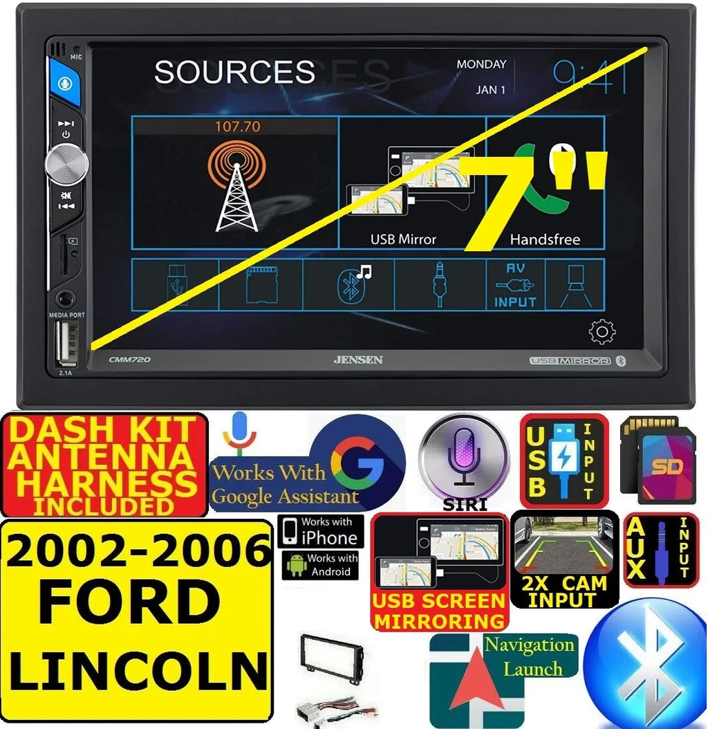 CAR INCLUDING SPECIFIC VEHICLE INSTALLATION RADIO EXPEDITION HARNESS, USB/BLUETOOTH WIRE KIT, DASH AVIATOR FITS AM/FM AND 02-06 LINCOLN TOUCHSCREEN STEREO EXPLORER HARDWARE INCLUDES PKG.