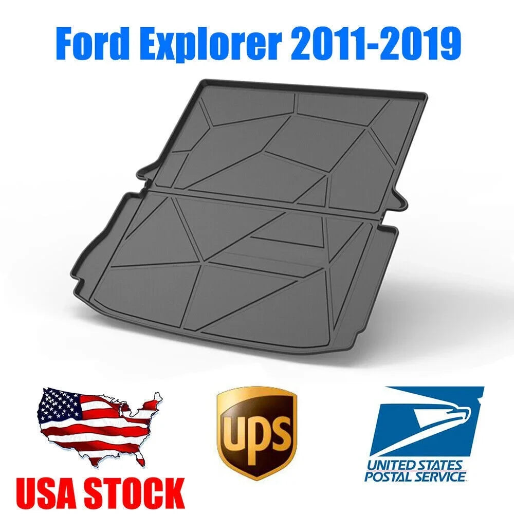 TPO 2011-2019 Custom for Cargo Non Explorer Models Liner Trunk Waterproof Mats 7-seats